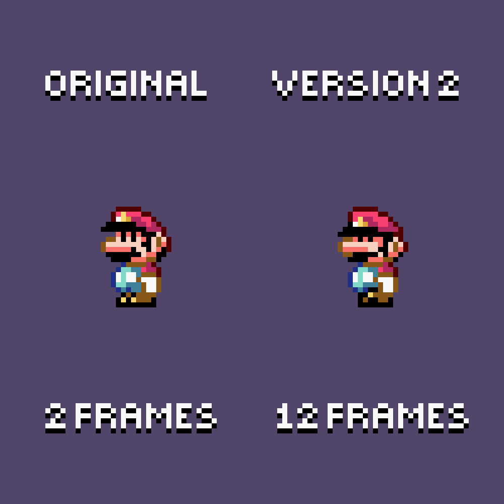 Super Mario World walk pixel art